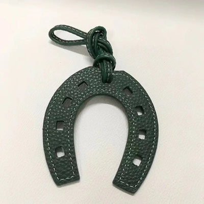10 Colors Women and Girls PU Leather Horse Hoof Horseshoe Keychain Handbag Holder Charm Bag Purse Accessories for Handbags - Smarsty