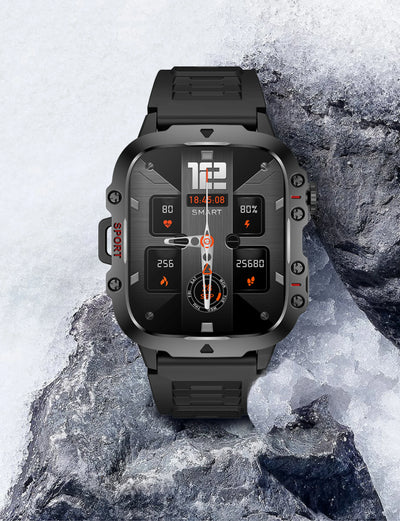 Rugged Military Smart Watch for Men with Bluetooth Calling - Smarsty
