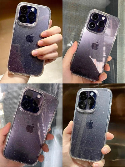 Clear Glitter Silicone Phone Case For iPhone Shockproof - Smarsty