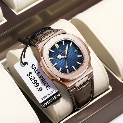 Luxury Waterproof Quartz Square Men Watch with Luminous Feature - Smarsty