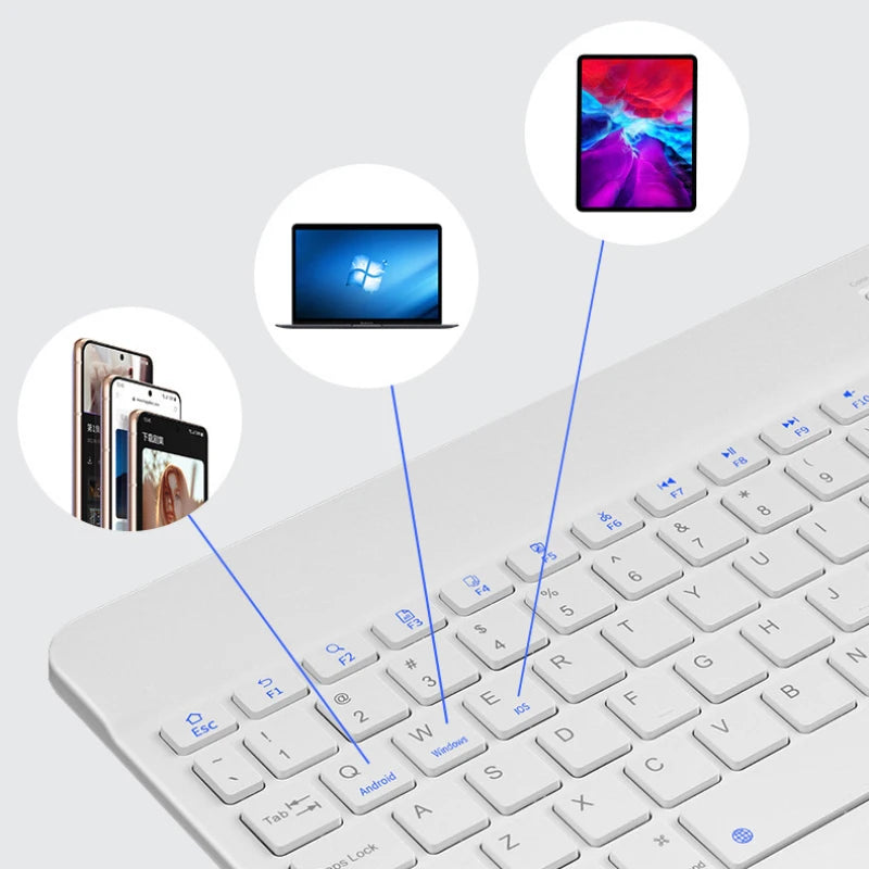 Magnetic Tablet Keyboard for Tablets Bluetooth Rechargeable