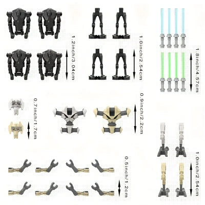 28 Droids Building Blocks Set - Articulated Minifigures | Clone Army Diorama Kit | Compatible with Lego DIY toys - Perfect Gift