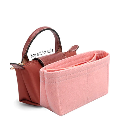 Bag Organizer For Longchamp Mini Bag Storage Bag The Liner Bag Felt Purse Insert Handbag Liner Bag - Smarsty
