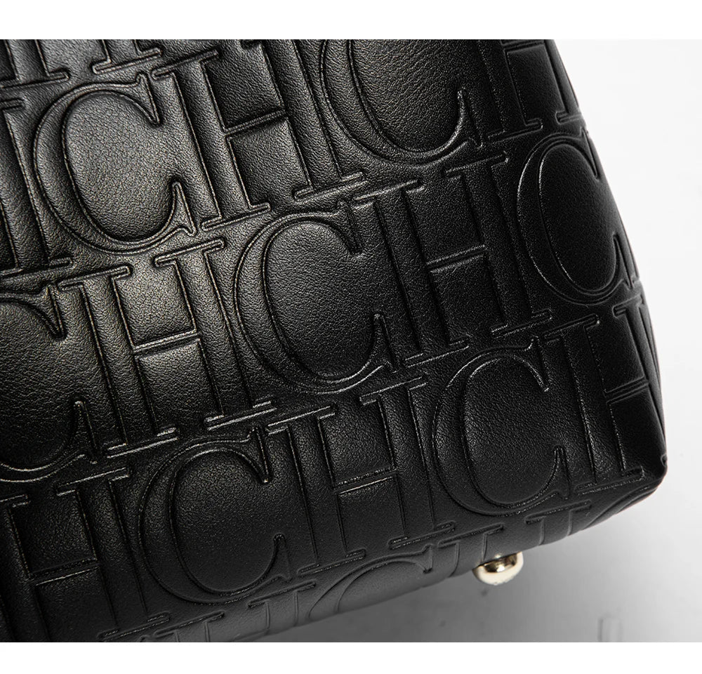 Women Tote Bag Steel Embossed Handheld Casual Purse - Smarsty