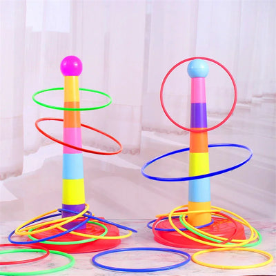 Children Throw Circle Game Ferrule Stacked Toys Fun Indoor Outdoor Parent-Child Interactive Circle Layers Early Education Gift - Smarsty