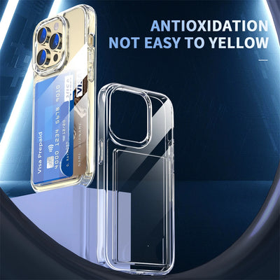 Clear Transparent Wallet Case With Card Slots For Iphone - Smarsty