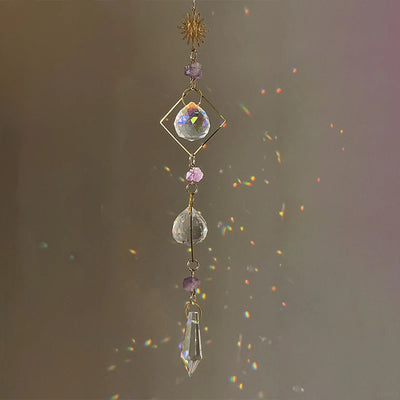 Hanging Crystal Pendant Suncatcher Wind Chimes for Home Decor - Smarsty