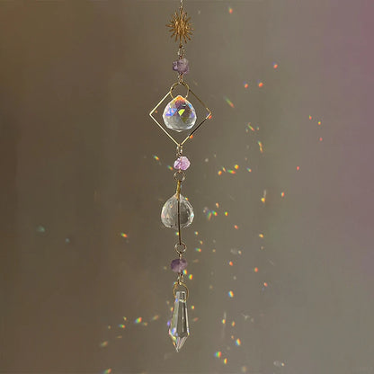 Hanging Crystal Pendant Suncatcher Wind Chimes for Home Decor - Smarsty
