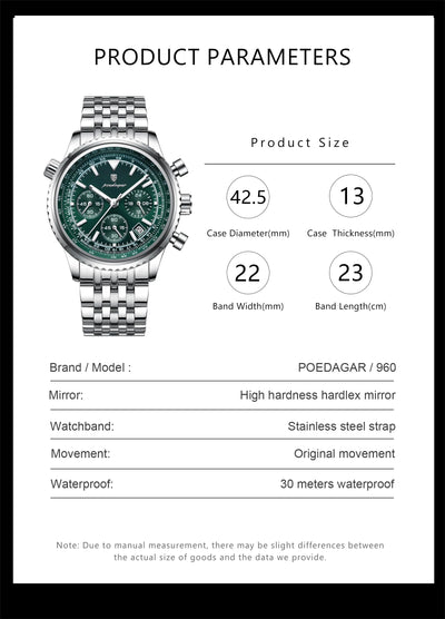 Luxury Men's Waterproof Chronograph Quartz Watch - Smarsty
