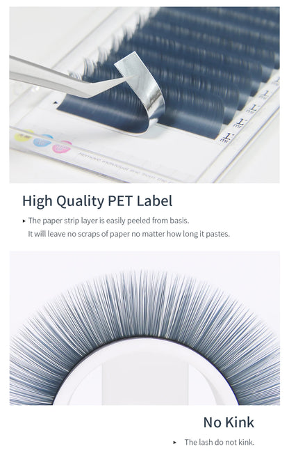 Glamlash Morandi Grey Colorful Individual Eyelash Extensions - Smarsty