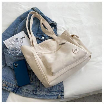 Women Canvas Tote Bag Large Capacity Shoulder Handbag - Smarsty