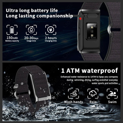 Men's Waterproof Smartwatch with Heart Rate Monitor - Smarsty