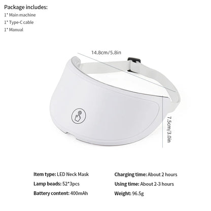Neck LED Lift Mask for Skin Tightening and Rejuvenation - Smarsty