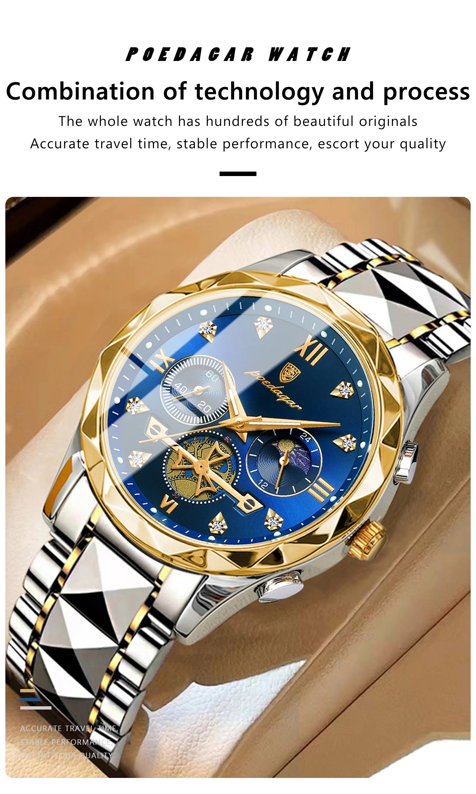 Luxury Waterproof Chronograph Watch for Men - Smarsty