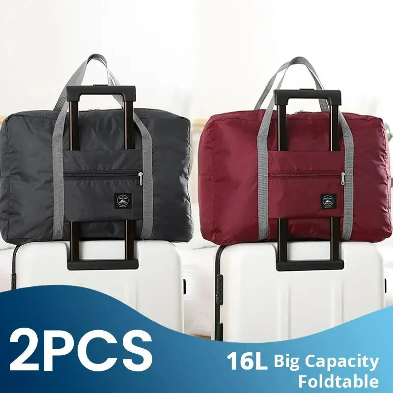 Foldable Travel Duffel Bags Two Pack For Carry On Luggage - Smarsty