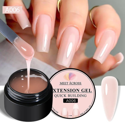 Milk White Quick Extension Gel Nail Polish 8ml Long Lasting Formula - Smarsty