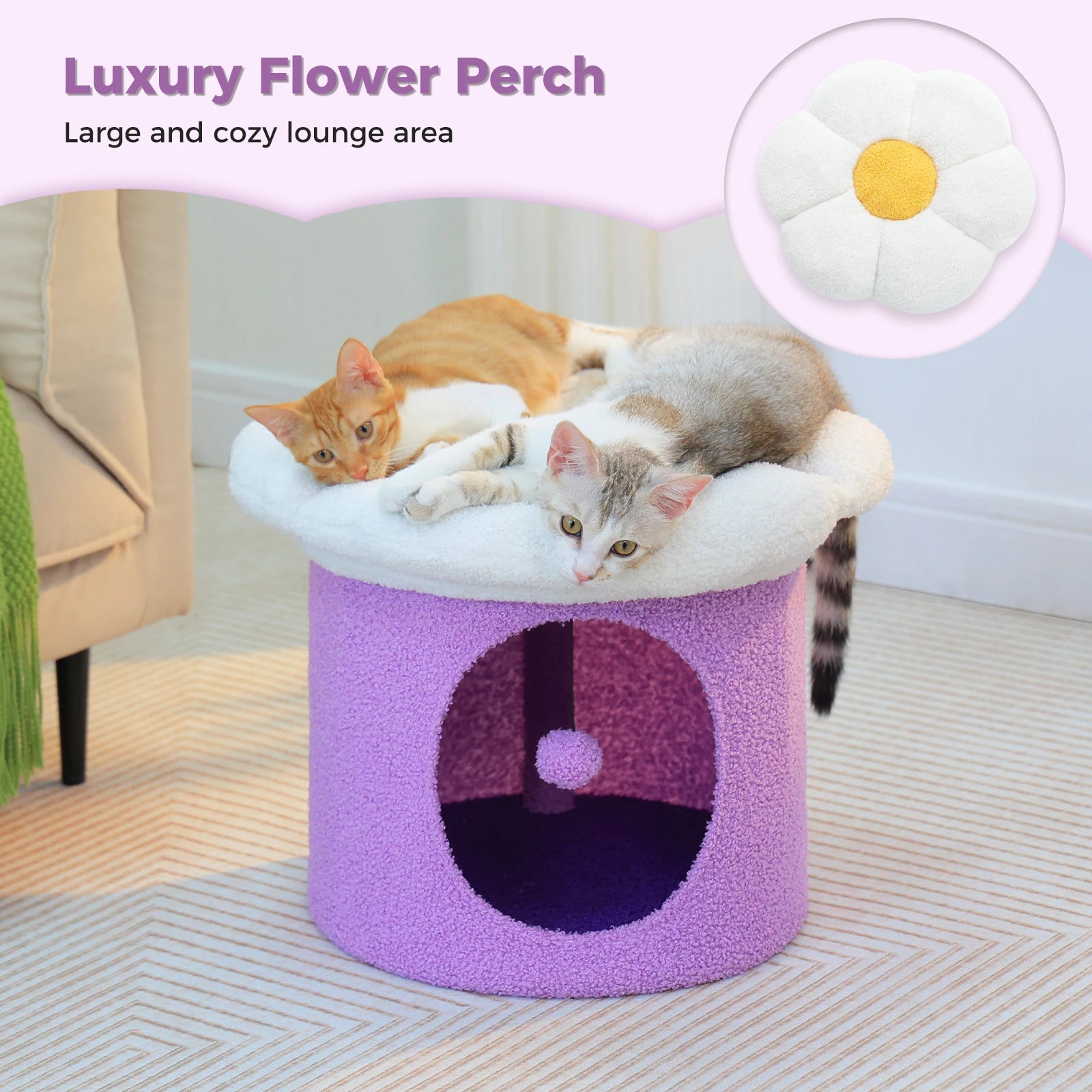 Large Cat House with Removable Flower Bed - Smarsty