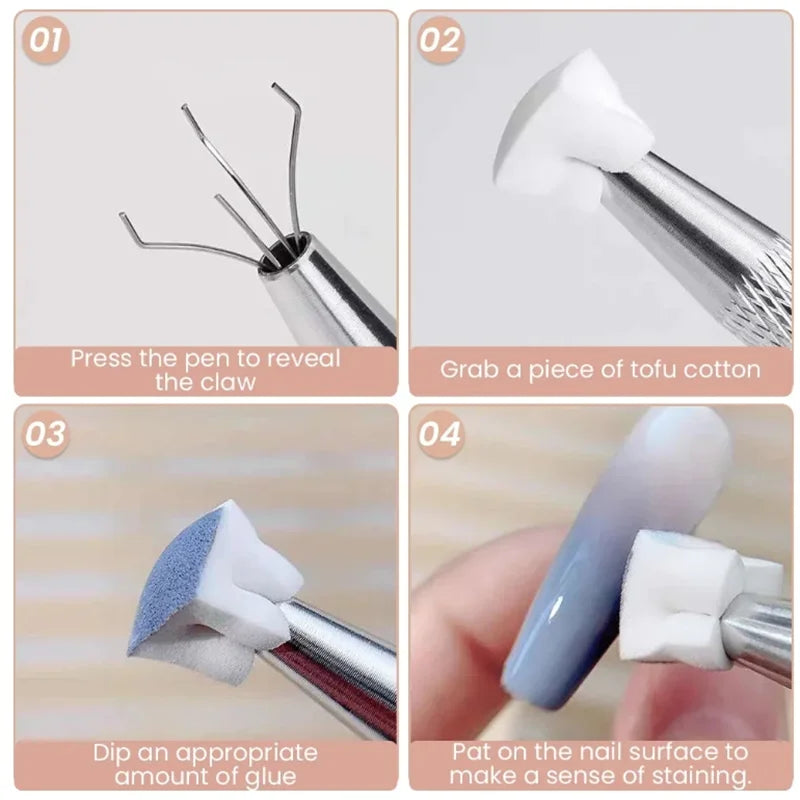 Sponge Nail Art Stamper Tool Set for Beautiful Gradients - Smarsty