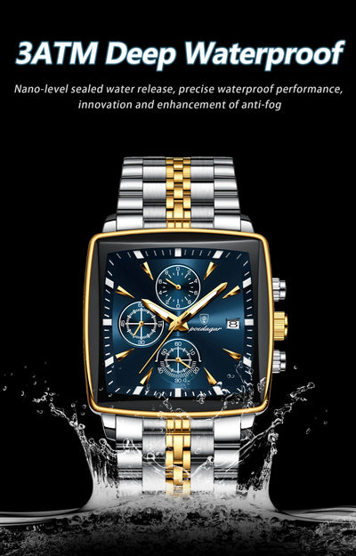 Luminous Waterproof Men's Chronograph Watch with Date - Smarsty
