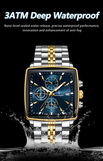 Luminous Waterproof Men's Chronograph Watch with Date - Smarsty