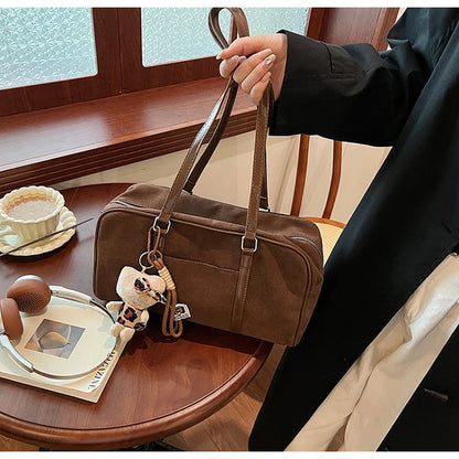 Casual Large Capacity Suede Shoulder Bag For Women Retro - Smarsty