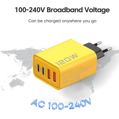 4 Ports USB C PD Charger Quick Charge 3.0 Type C USB Phone Chargers Fast Charging Adapter For iPhone 15 14 Samsung Xiaomi Huawei - Smarsty