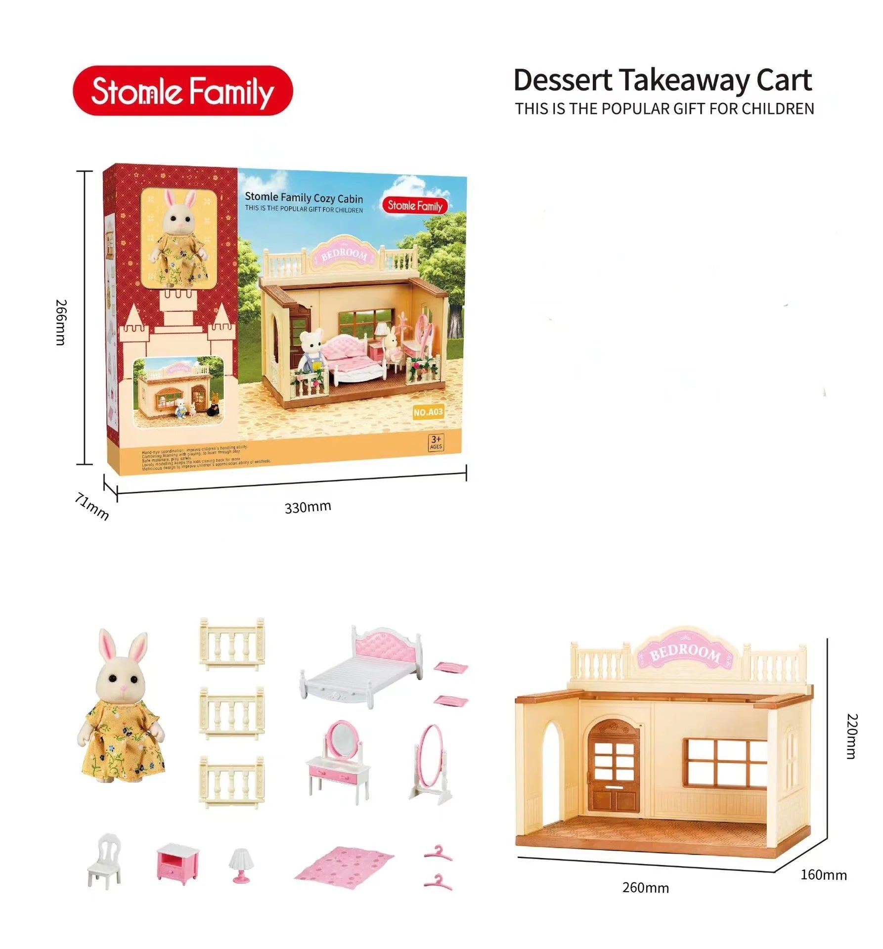 New Simulation Room Forest Family Small West House Rabbit Animal Model Girl Doll House Furniture Double Storey Villa Toys Gifts by Smarsty