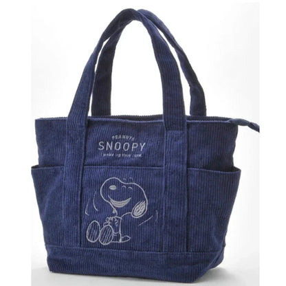 Disney Snoopy Corduroy Tote Bag Large Capacity Shoulder Bag - Smarsty