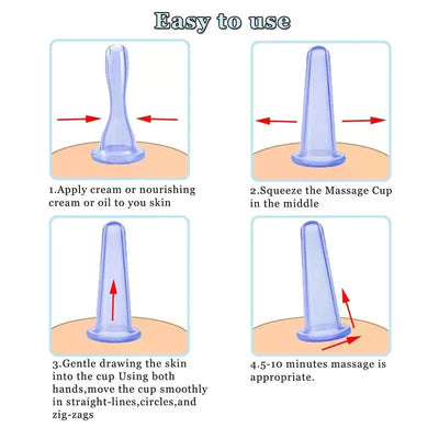 Silicone Vacuum Cupping Massage Jars for Anti Cellulite - Smarsty
