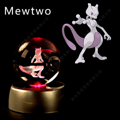 3D Pokemon Crystal Ball Night Light Lamp - Smarsty