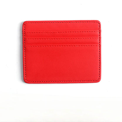 1Pc Pu Leather ID Card Holder Candy Color Bank Credit Card Box Multi Slot Slim Card Case Wallet Women Men Business Card Cover - Smarsty