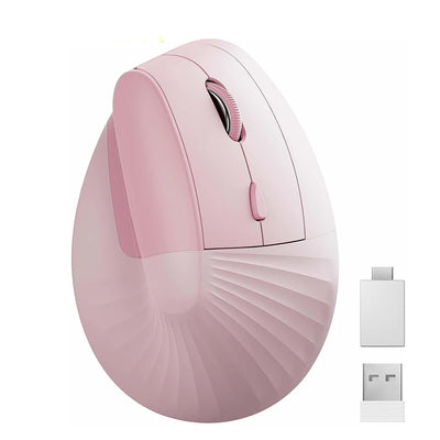 SEENDA Vertical Wireless Mouse Type C Rechargeable Ergonomic USB & Type C Mice for Laptop Laptop PC MacBook Windows Android - Smarsty
