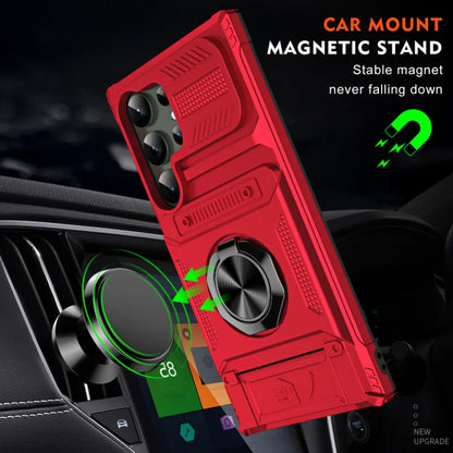 Galaxy S23 S24 Case With Magnetic Ring Kickstand Heavy Duty - Smarsty