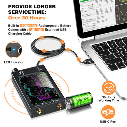 DeepVNA-101 4.3 Inch Antenna Analyzer with Metal Case - Smarsty