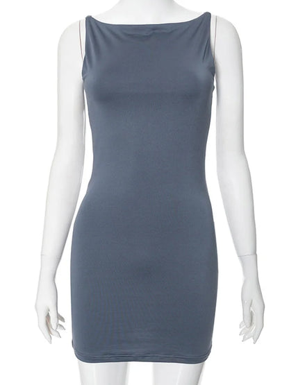 Summer Casual Fashion Mini Sleeveless Wrap Y2K Basic Vest Dress Oufits Sexy Elegant Women Club Party Evening Dress 2024
