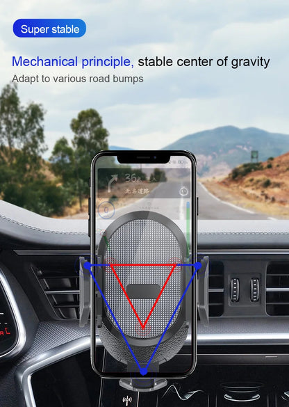 Gravity Car Phone Holder Dashboard Mount One Press Lock - Smarsty