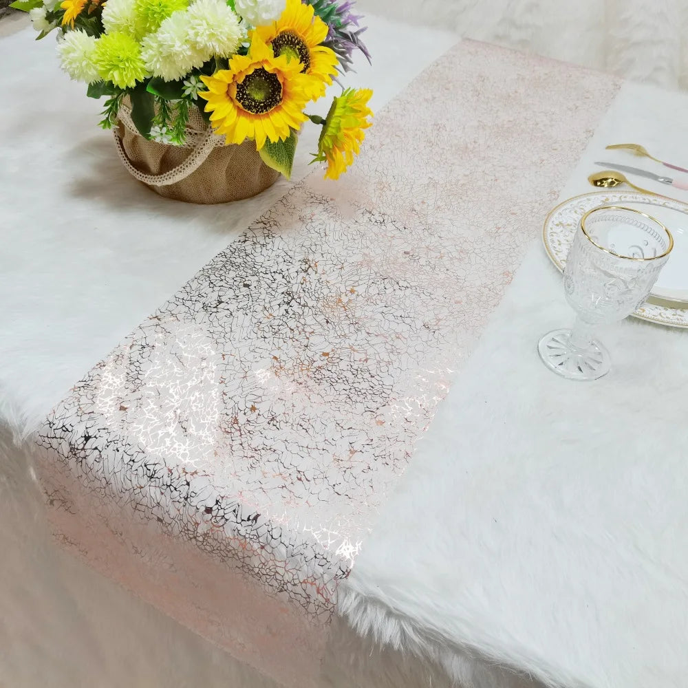 Gold Metallic Glitter Table Runner for Elegant Decor - Smarsty