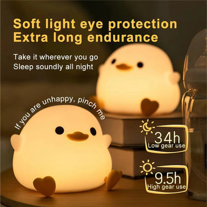 Cute Duck Night Light with Touch Sensor and Timer - Smarsty