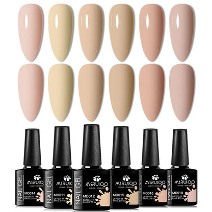 6pc All-Season Gel Nail Polish Set for Long-Lasting Manicure - Smarsty