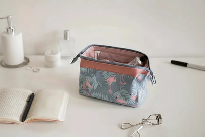 Flamingo Travel Makeup Bag With Large Capacity Organizer - Smarsty