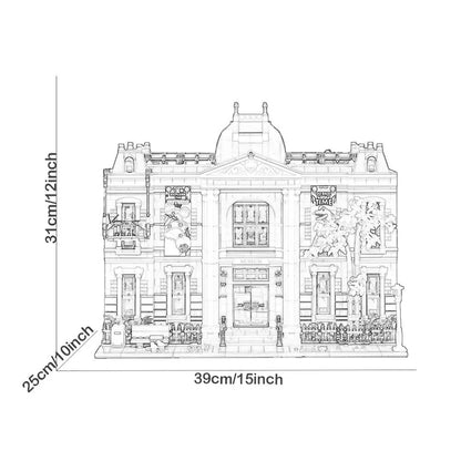 Creative Ideas Compatible 10224 King with figure Street View Building Block Hall Pet shop MOC Bank Christmas gift Adult toys