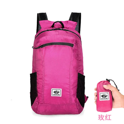 18L Portable Foldable Backpack Folding Mountaineering Bag Ultralight Outdoor Climbing Cycling Travel Knapsack Hiking Daypack by Smarsty