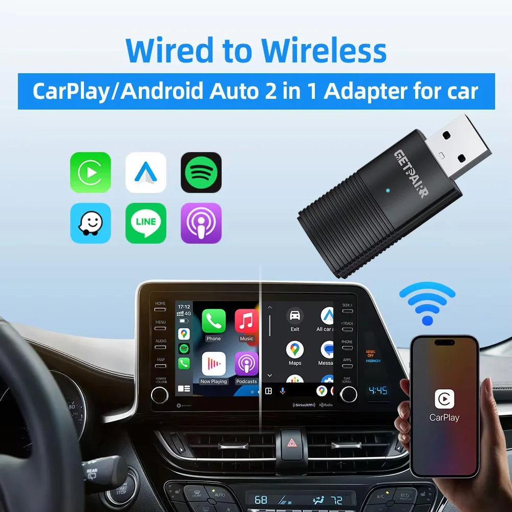 Wireless CarPlay Dongle Plug And Play For Android Auto - Smarsty