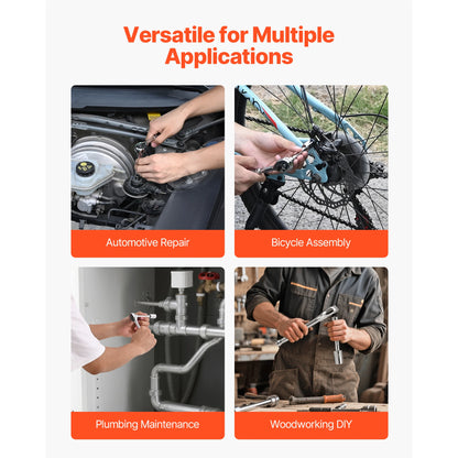 SucceBuy Socket Set 86 Pieces 3/8 1/4 1/2in Drive Socket and Ratchet Set SAE Metric Mechanic Tool Kit with Ratchet Wrench