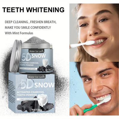 Bamboo Charcoal Teeth Whitening Powder - Natural Whitening and Deep Cleaning for Men and Women, Fresh Breath Daily Use Toothpaste, 1 Piece - Smarsty