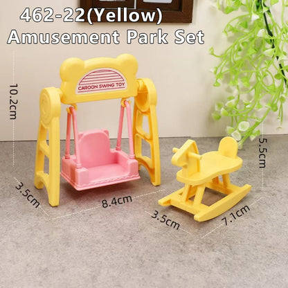 1:12 Dollhouse Miniature Cradle Crib Surround Bed Piano Table Set Furniture Kitchen Model Decor Toy Doll House Accessories