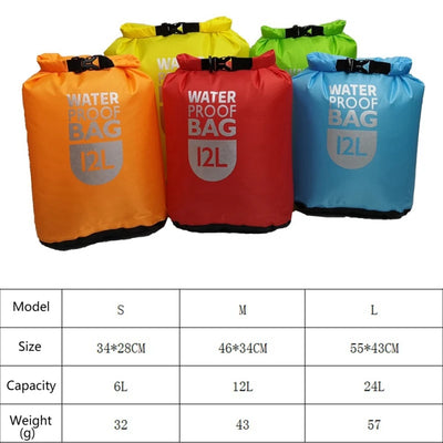 Swimming Waterproof Dry Bag Pack Rafting Kayaking River Trekking Floating Sailing Canoing Boating Water Resistance Dry Sacks - Smarsty