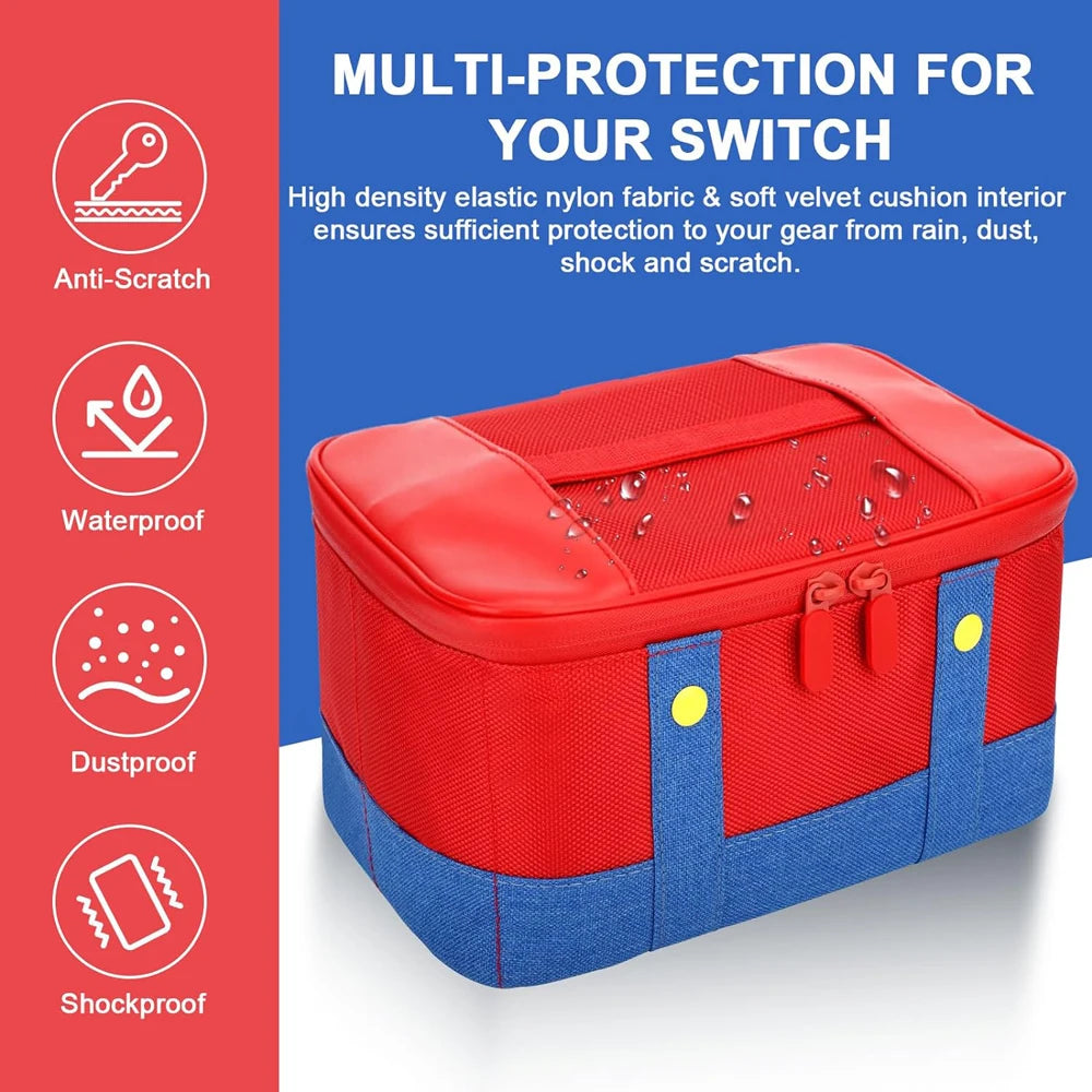 Large Waterproof Carrying Case for Nintendo Switch OLED - Smarsty