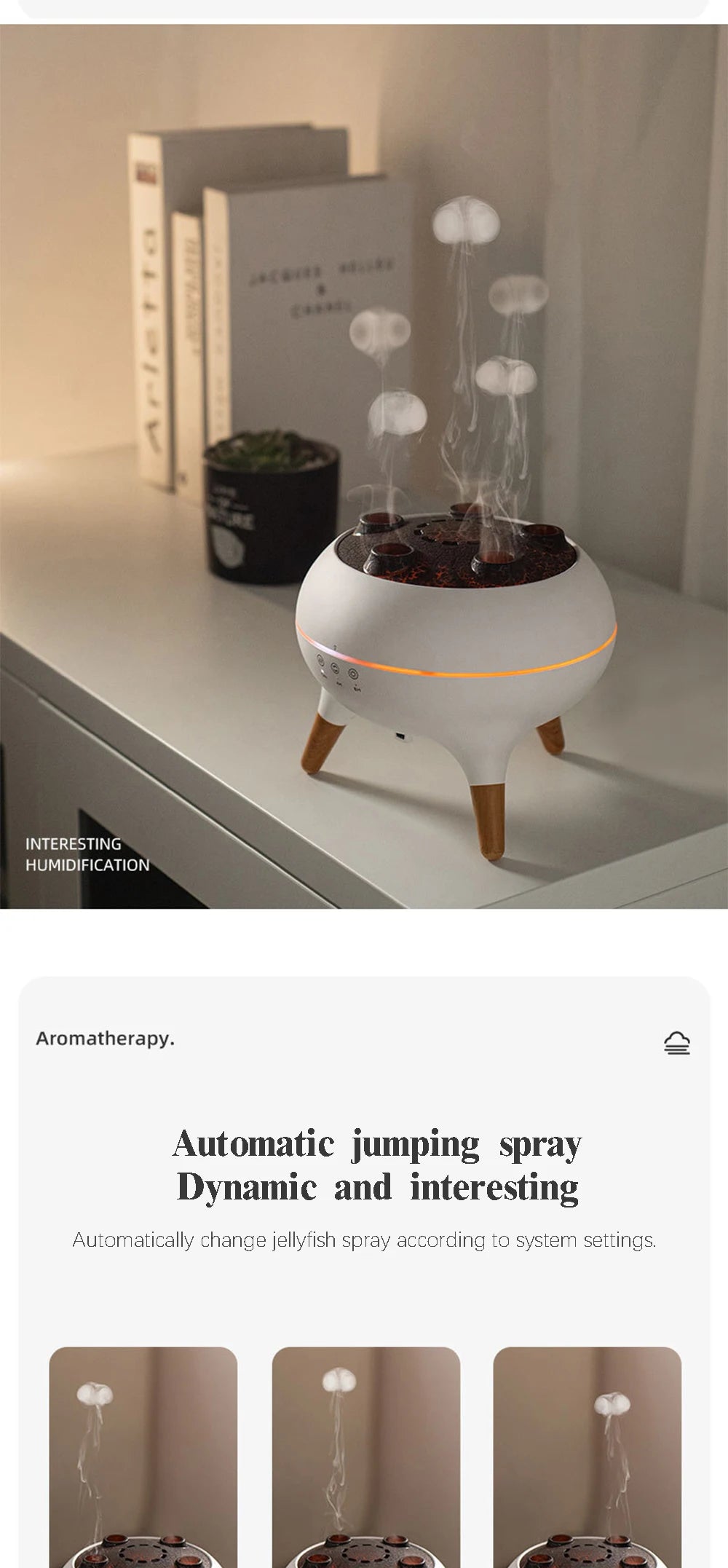 Dynamic Jellyfish Air Humidifier with Remote Control - Smarsty