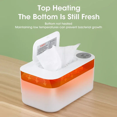 Baby Wipe Warmer Heater with LED Display Wet Towel Dispenser Portable USB Charge Baby Wipe Warmer Napkin Heating Box Home/Car - Smarsty